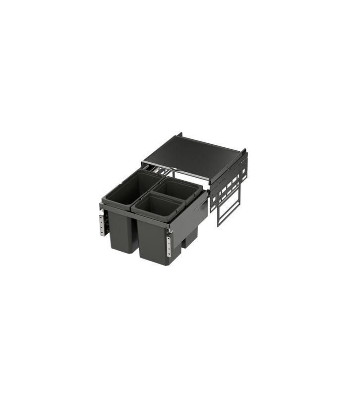 Abfalltrennsystem, ENVI-Space, 500er x16/2x10 l, lavagrau