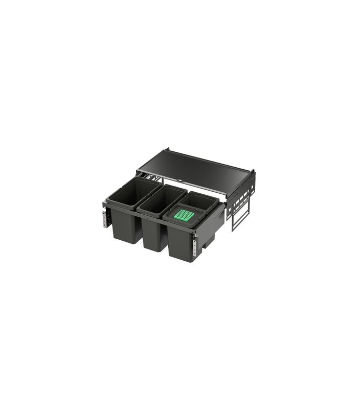 Abfalltrennsystem, ENVI-Space-800er 1x22/1x16/2x10 l, lavagrau