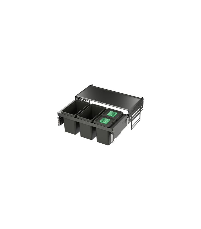 Abfalltrennsystem, ENVI-Space-900er 2x22/2x10, lavagrau
