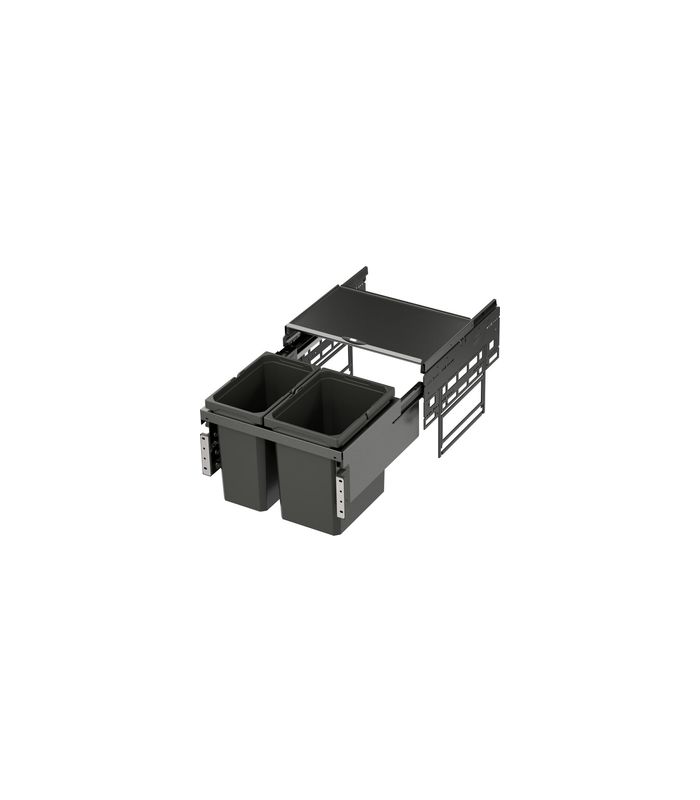 Abfalltrennsystem, ENVI-Space S, 500er 1x15,5/1x12 l, lavagrau