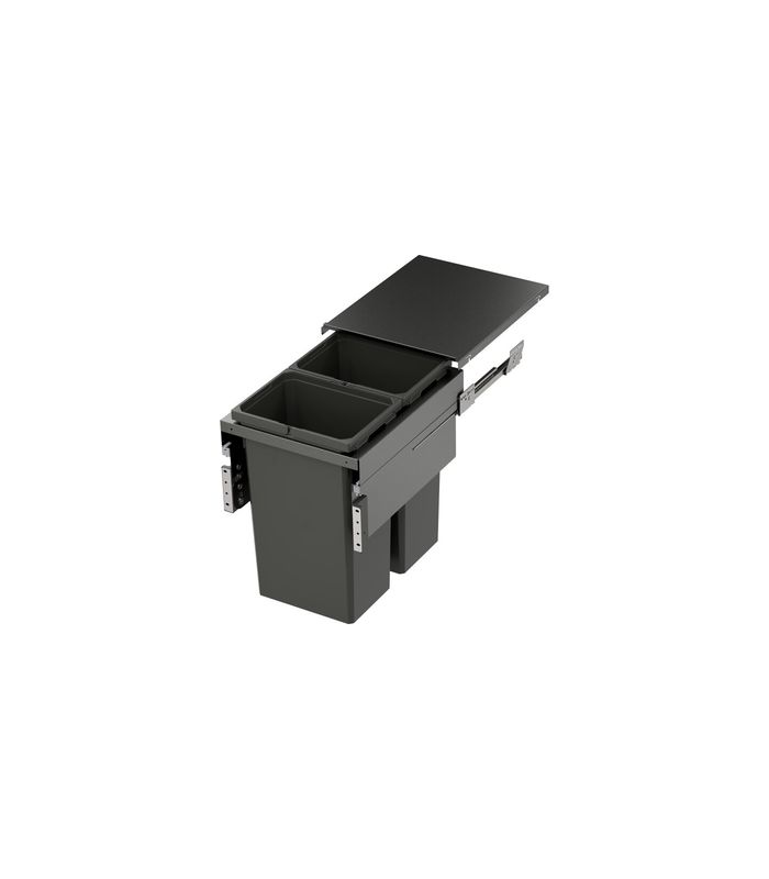 Abfalltrennsystem, ENVI-Space XX Pro 450er, 2x35 l, lavagrau