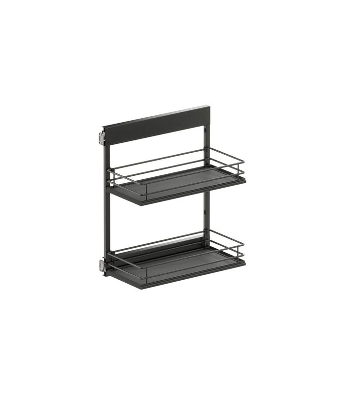 Seitenwandauszug SUB-Side, Korbset 2x 300er, 35°-L, Premea, lavagrau