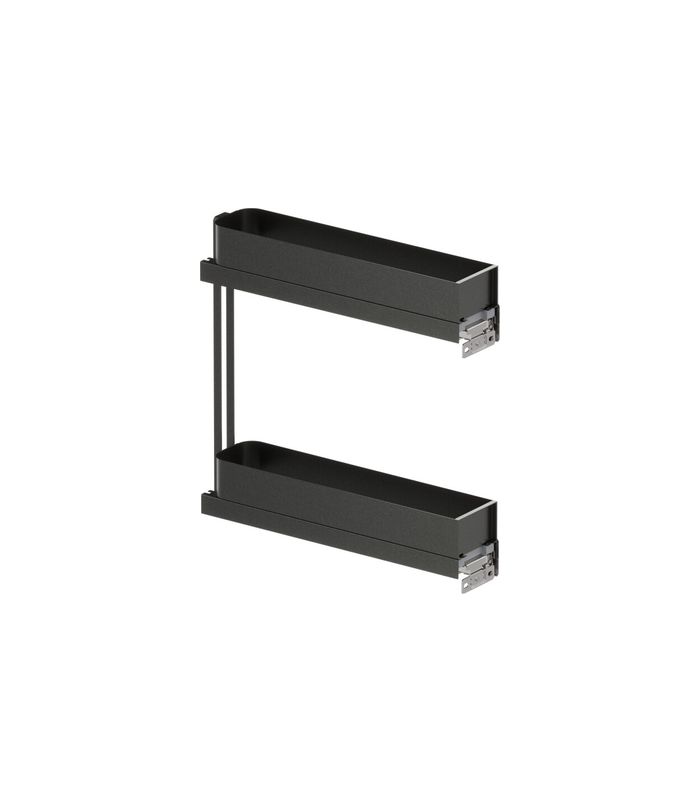 Schmaler Seitenwandauszug SUB-Slim Ablageset, 2x 150er, Planero lavagrau