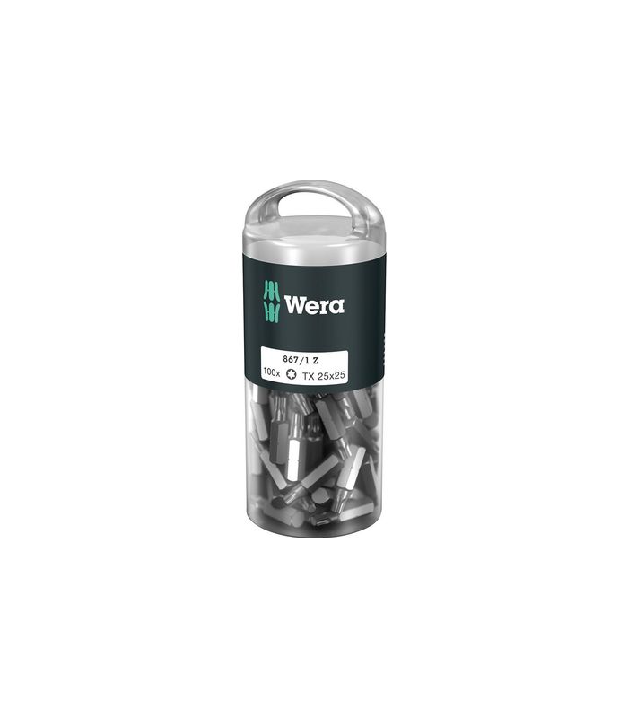 Bit-Großpack T25x25mm zähhart a 100 Stück Wera