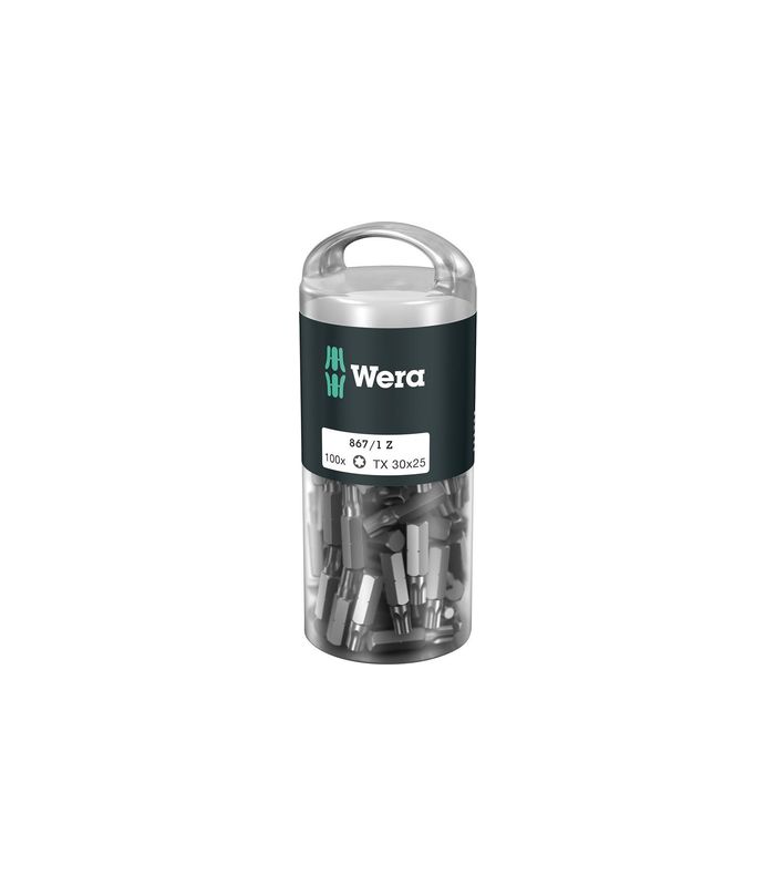 Bit-Großpack T30x25mm zähhart a 100 Stück Wera