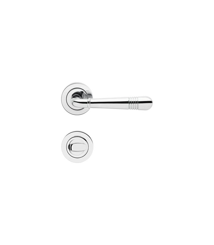 Drücker-Rosettengarnitur Montmartre R270 BAD Chrom poliert TS 38-45mm