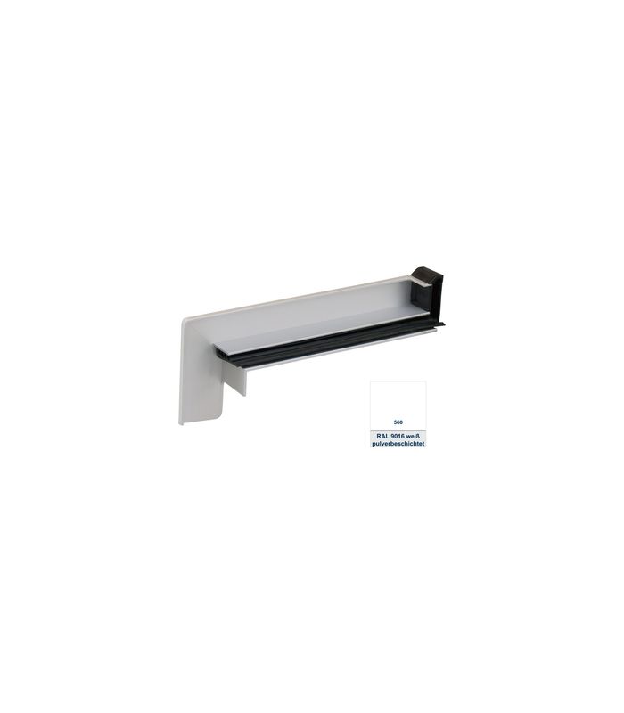 Bank Abschluss 280 mm RAL 9016 Sichtbeton RAG² K links