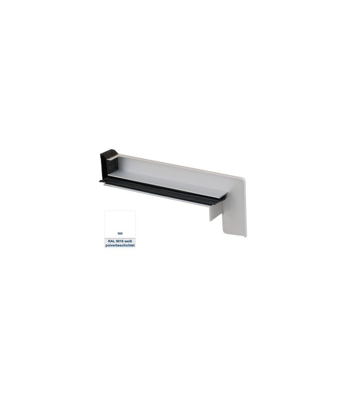 Bank Abschluss 480 mm RAL 9016 Sichtbeton RAG² K rechts