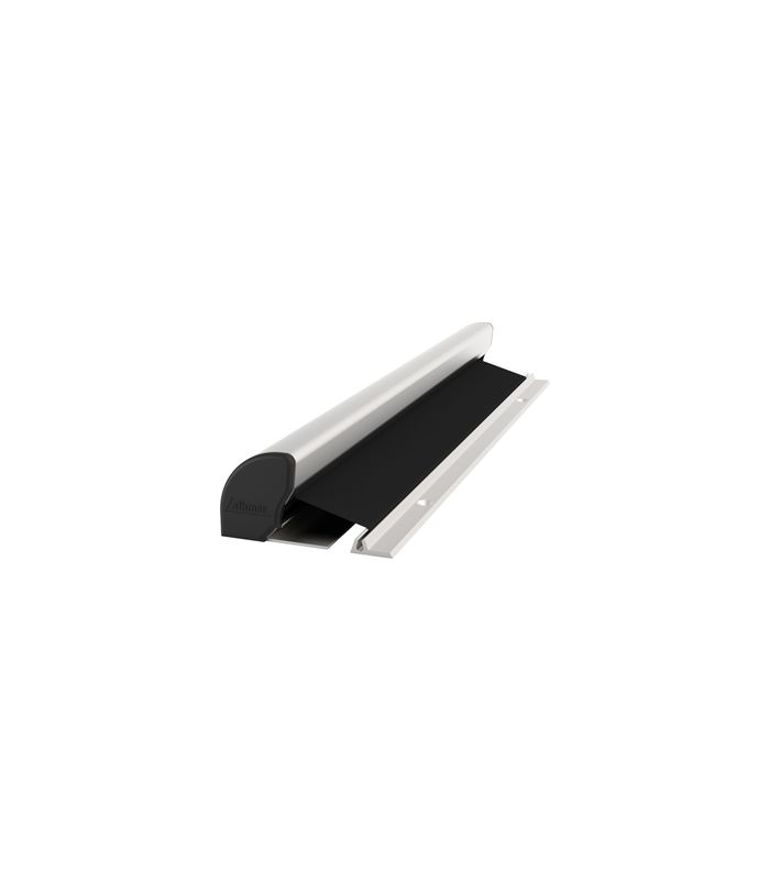 Fingerschutz Nr-38 Bandgegenseite silber Standardlänge 1925 mm, Tuch schwarz