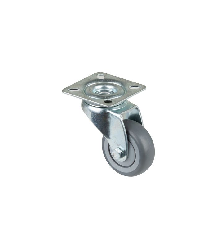 Lenkrolle, Ø 50, B 20mm A300.A85,40kg, mit Platte, grau