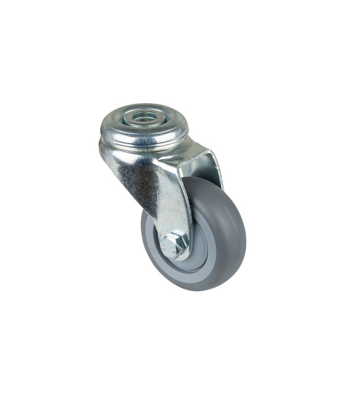 Lenkrolle, Ø 50, B 20mm A301.A85,40kg, mit Platte, grau
