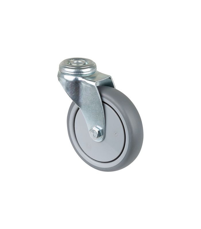 Lenkrolle, Ø 100, B 24mm A301.A85,70kg, mit Platte, grau