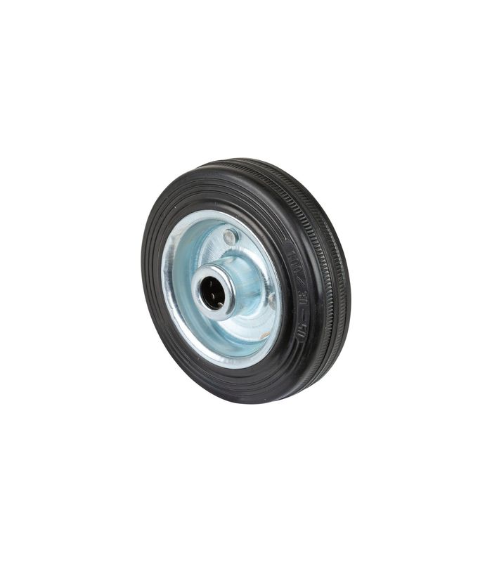 Gummirad 100mm B55.100 schwarz, Radk.verzinkt, RL