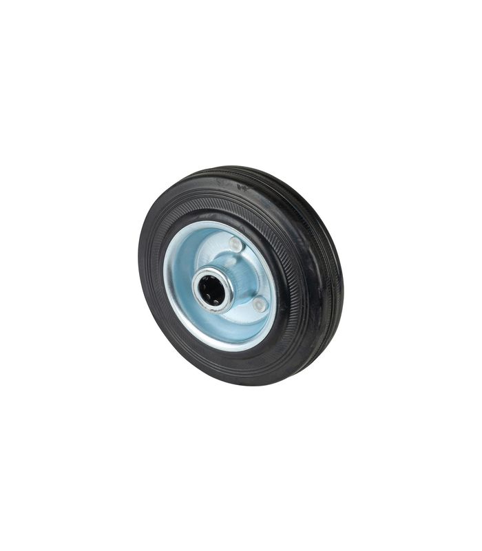 Gummirad 125mm B55.125 schwarz, Radk.verzinkt, RL