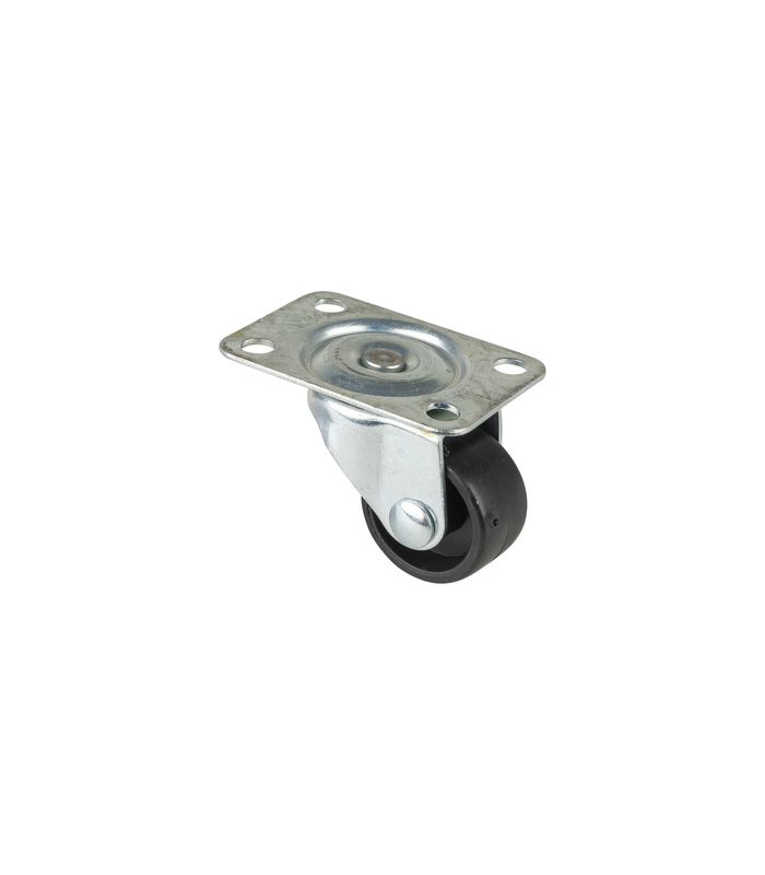 Lenkrolle 25mm 34x48mm Platte, GL, Kstrad schwarz F25.025