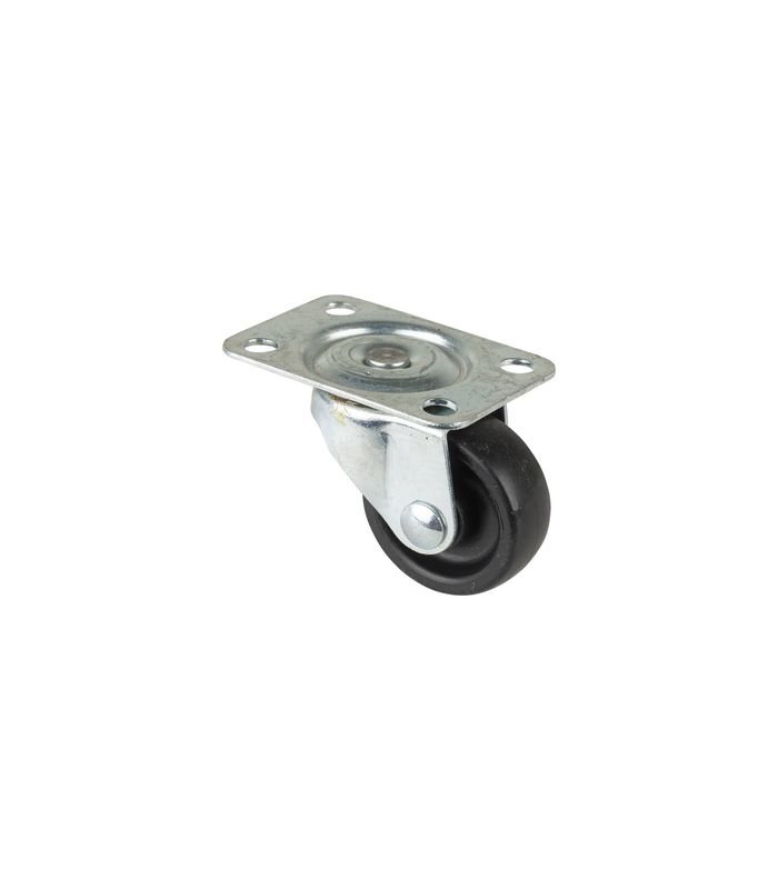 Lenkrolle 30mm 34x48mm Platte, GL, Kstrad schwarz F25.030