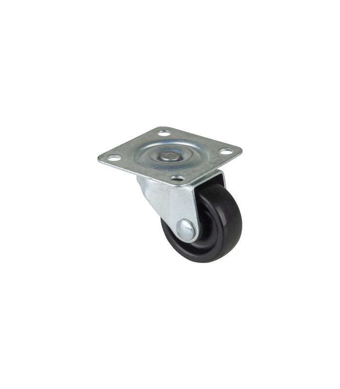 Lenkrolle 30mm 40x40mm Platte, GL, Kstrad schwarz F25.031