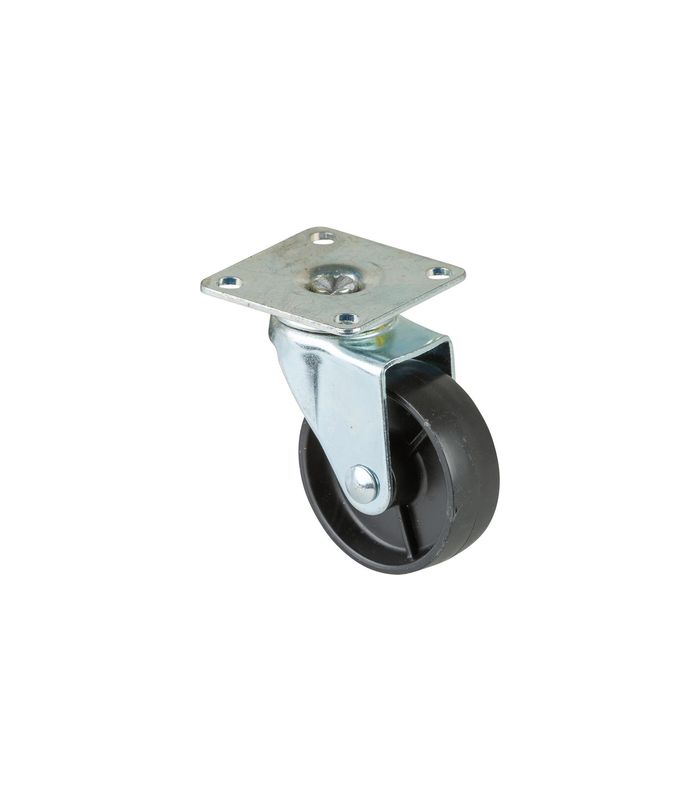 Lenkrolle 50mm 47x47mm Platte, GL, Kstrad schwarz F25.051