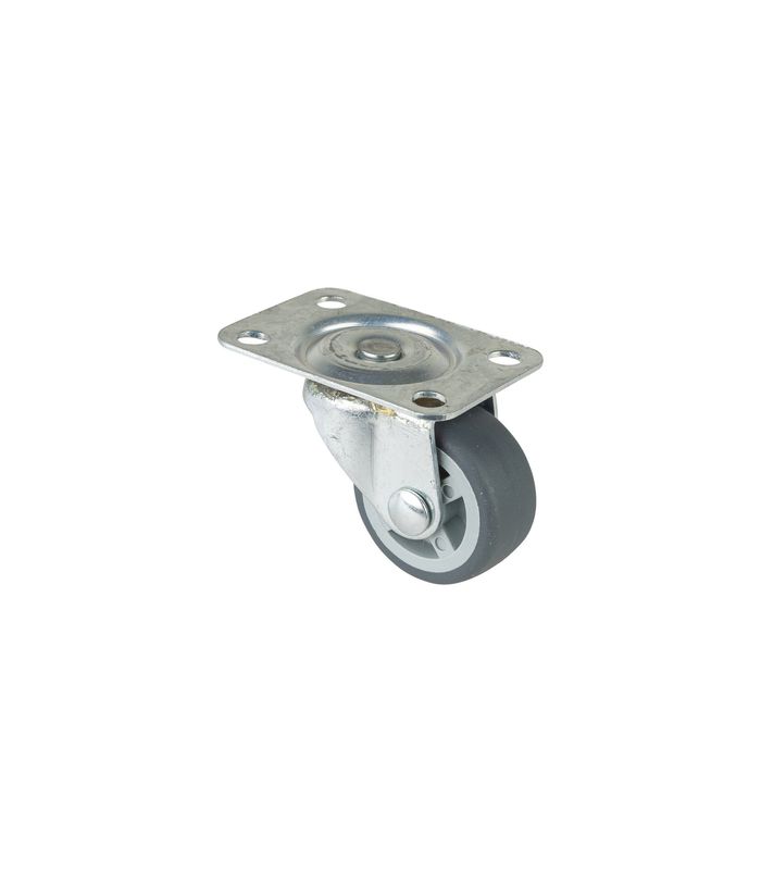 Lenkrolle 30mm 34x48mm Platte, GL, Gummirad F26.030