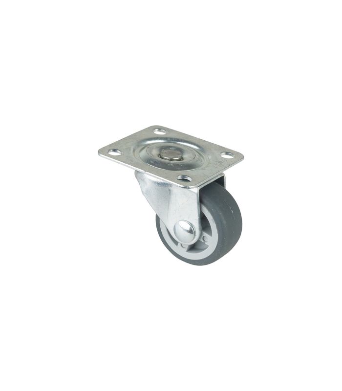 Lenkrolle 30mm 40x40mm Platte, GL, Gummirad F26.031