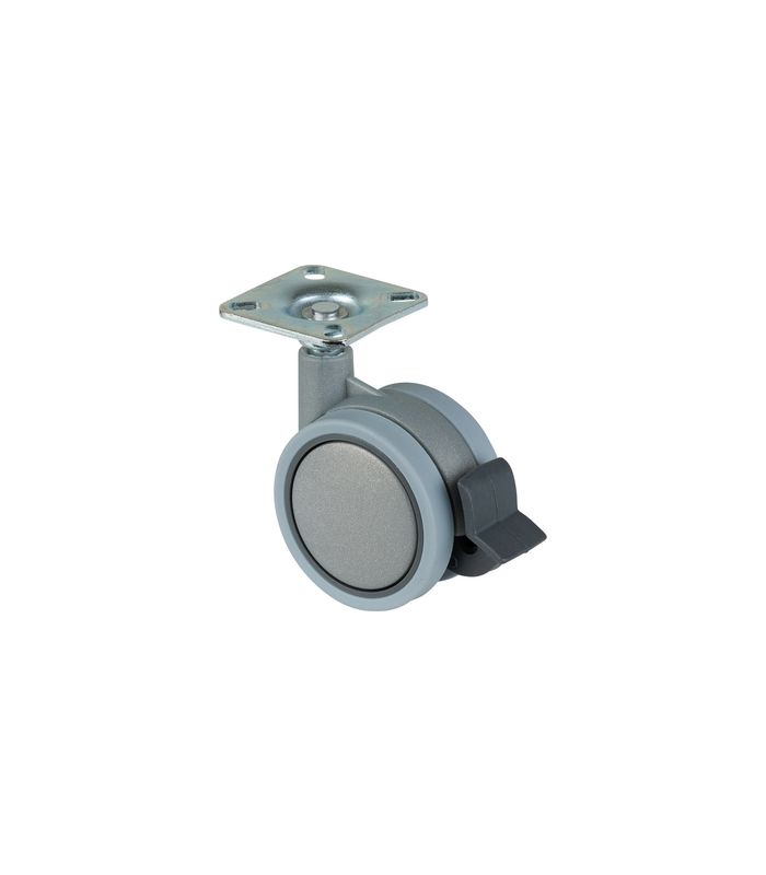 Kunststoff Doppelrolle 60mm F32948x48mm Platte mit Festst. F329.060