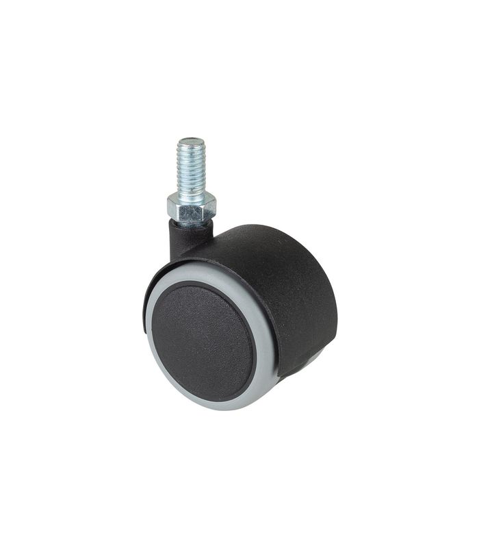 MB-Doppelr., ohne Feststeller, Rad Ø40mm F76, Kunststoff grau