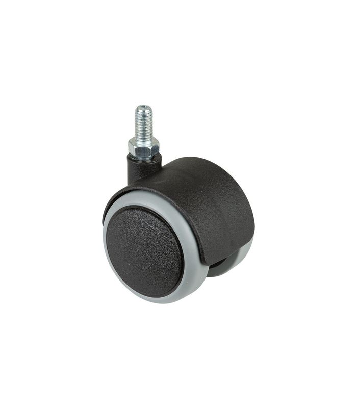 MB-Doppelr., ohne Feststeller, Rad Ø50mm F76, Kunststoff grau