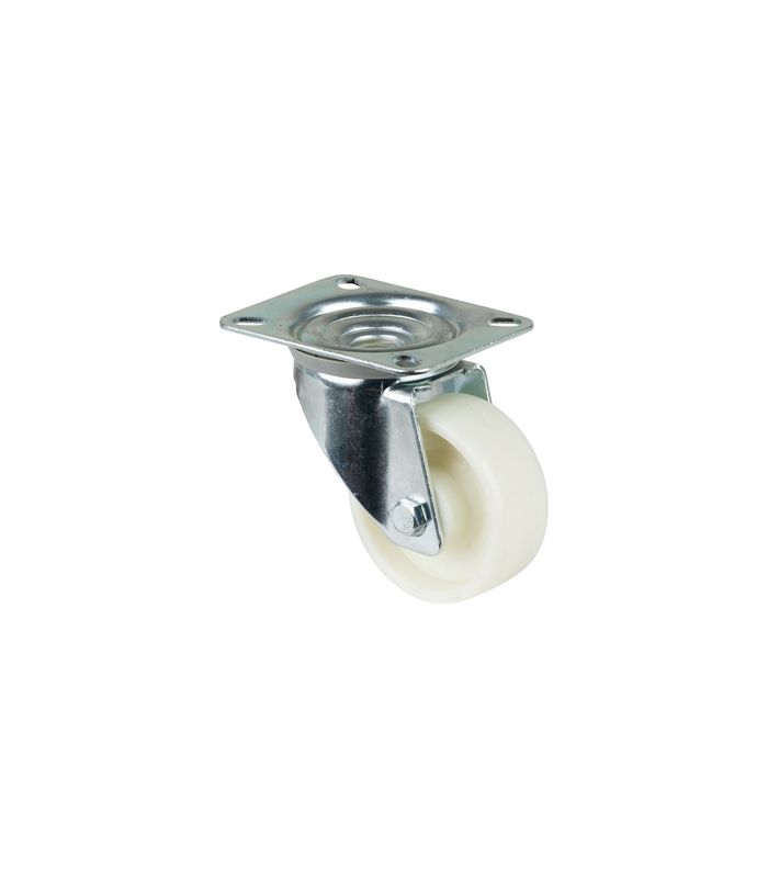 Lenkrolle 80mm L400.B10 Platte, Kunststoff weiß, RL L400.B10.080