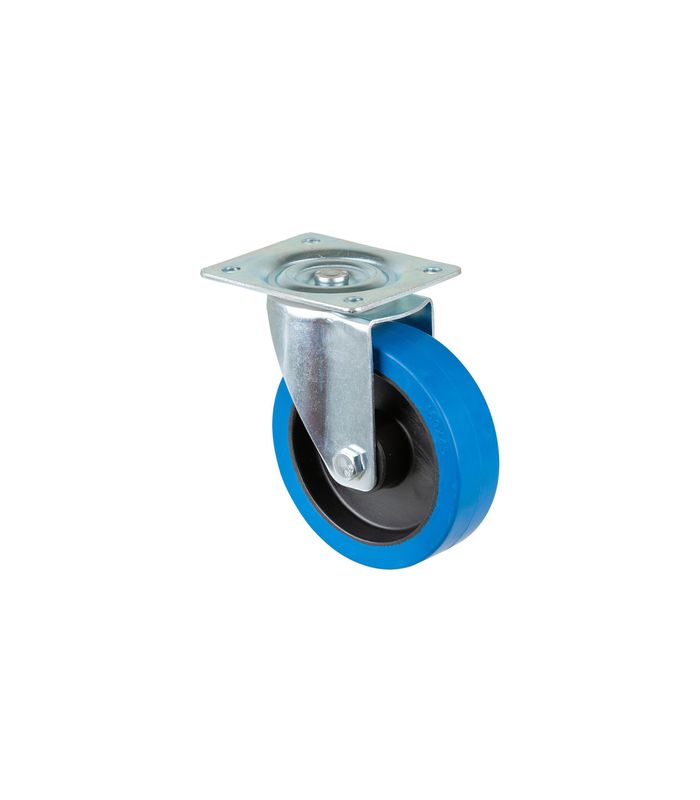 Lenkrolle 160mm L400 Platte, Elastik blau, RL L400.B61.160