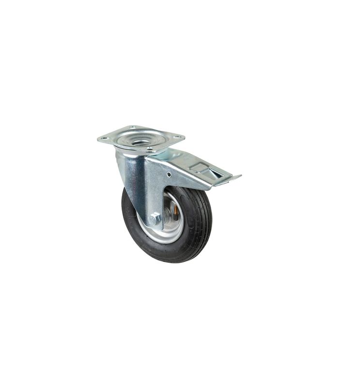 Lenkrolle 200mm L420.C90 Platte, Luftrad, RL, Fest L420.C90.200