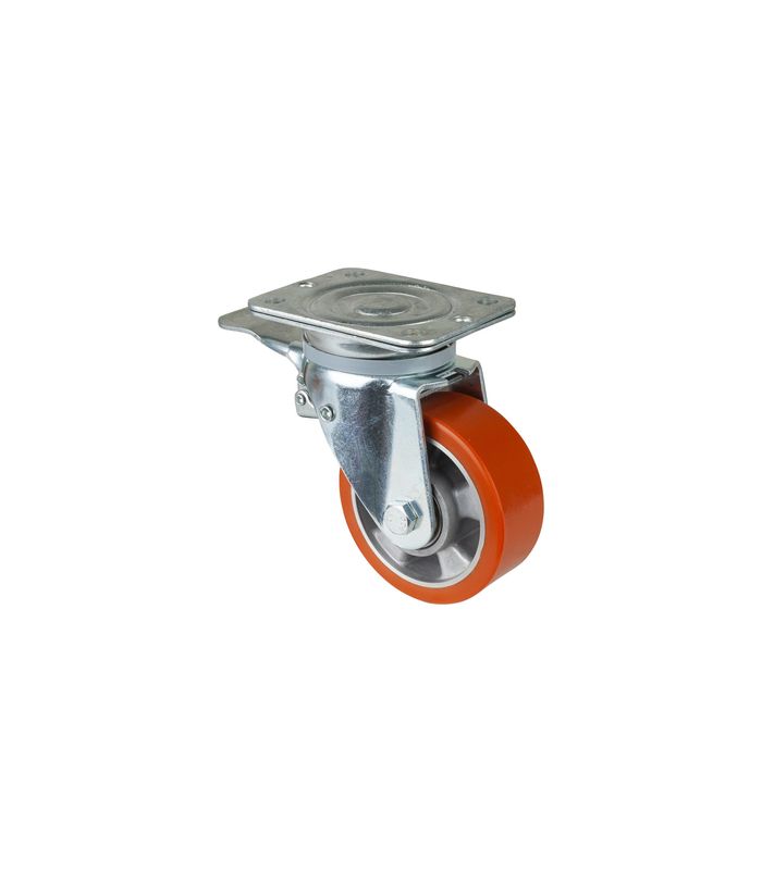 Lenkrolle 125mm N120.B90 Pl., Polyure Guss, KL, Fest N120.B90.129