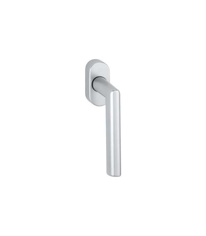 Drehkipp-Fenstergriff, Amsterdam 0400/US956, mit ovaler Rosette, Vierkant 7x 20-30, naturfarbig eloxiert