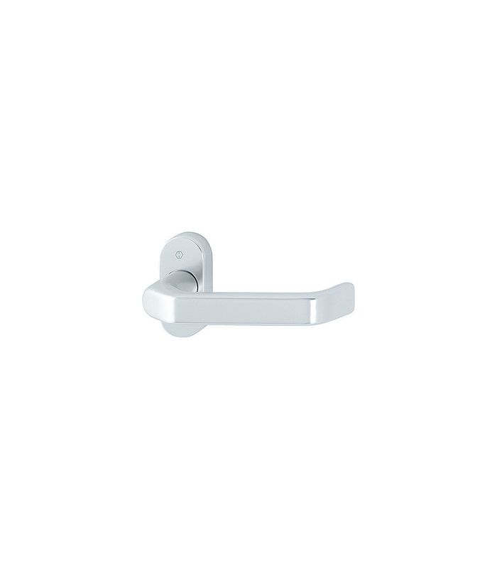HOPPE Halbgarnitur Liverpool FS-1313G/55, ohne Schlüsselrosette, Vierkant 9mm, DIN Links-Rechts, TS 45 - 65mm, Befestigungstechnik mit Stütznocken, silber, naturfarben, eloxiert