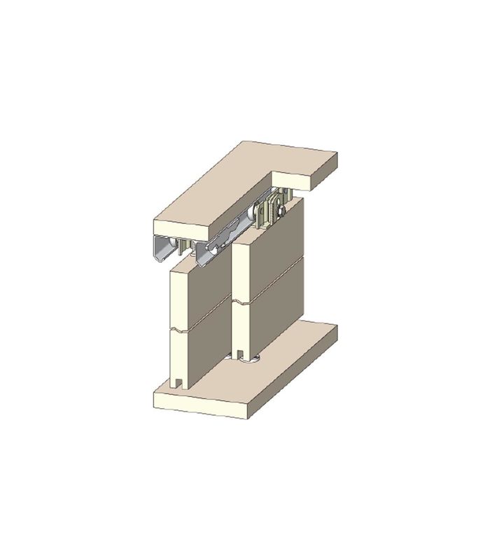 Objekttür-Schiebetürbeschlag, 28 K, Materialkombination