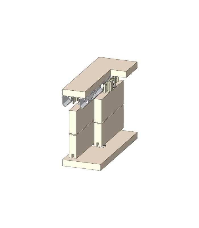 Schiebetürbeschlag verzinkt komplett Garnitur (=1 Türe) 29 K