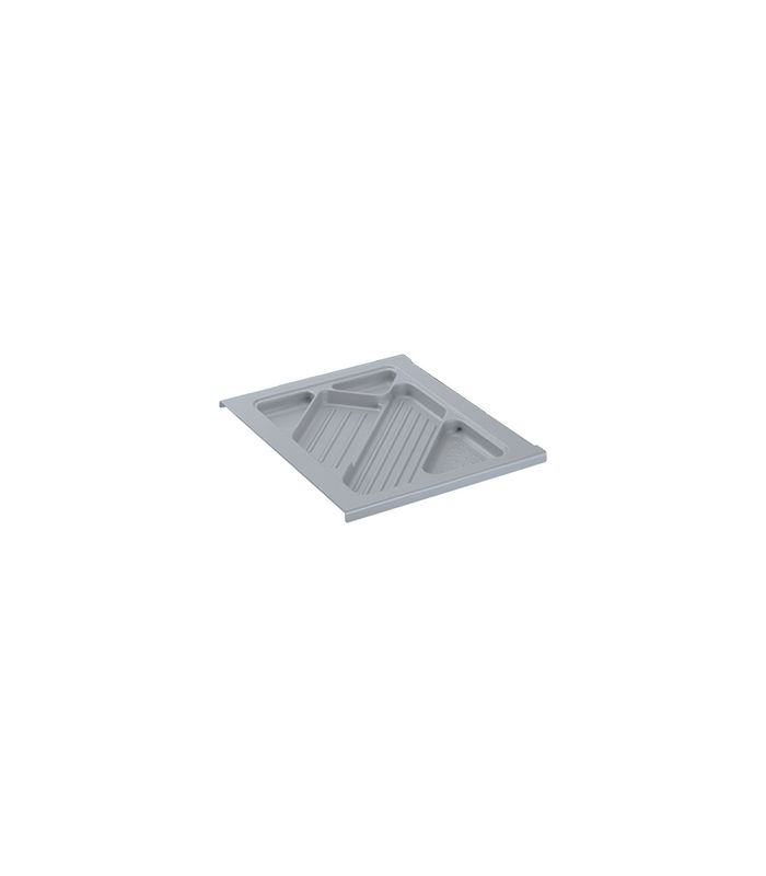Schreibmaterialschale, Höhe 28 mm, 380 / 392, Aluminium Optik