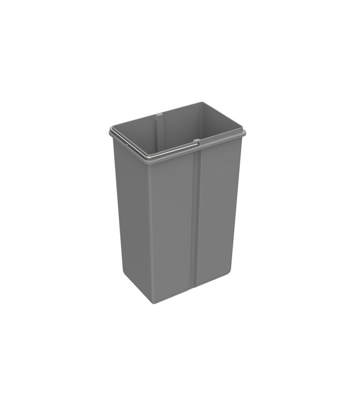 Eimer 10 l, Kunststoff, grau, B x T x H 225 x 150 x 350 mm, Für Abfallsystem Bin.it Duo I