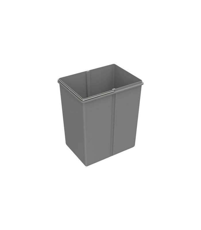 Eimer 20 l, Kunststoff, grau, B x T x H 225 x 305 x 350 mm, Für Abfallsystem Bin.it Duo I, Bin.it Duo II