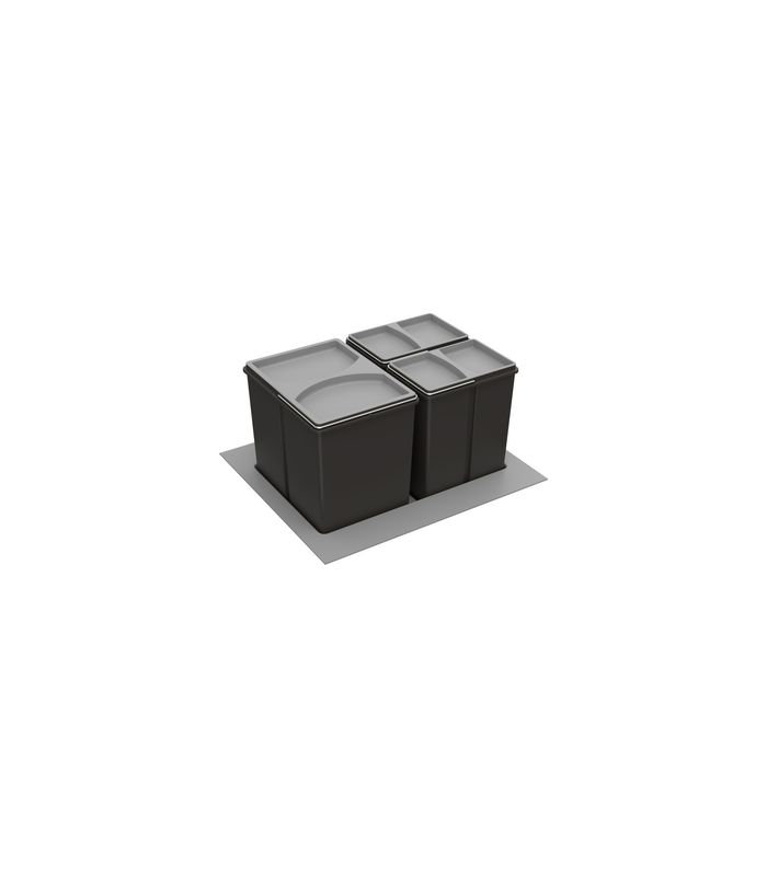 Küchen-Abfallsystem, KB450mm,Kunststoff Bin.it Smart 450/500 9208750,grau,anthrazit