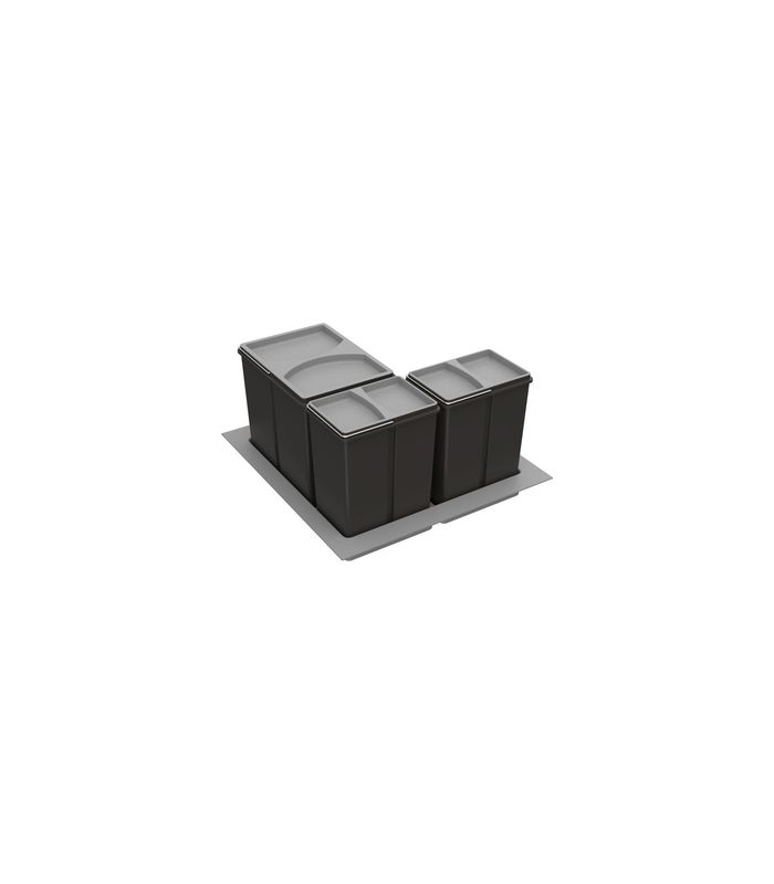 Küchen-Abfallsystem, KB600mm,Kunststoff Bin.it Smart 600 9208752,grau,anthrazit