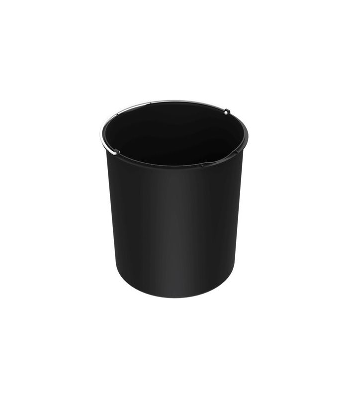 Eimer 5 l, Kunststoff, schwarz, B x T x H 195 x 195 x 225 mm, Für Abfallsystem Bin.it Drop