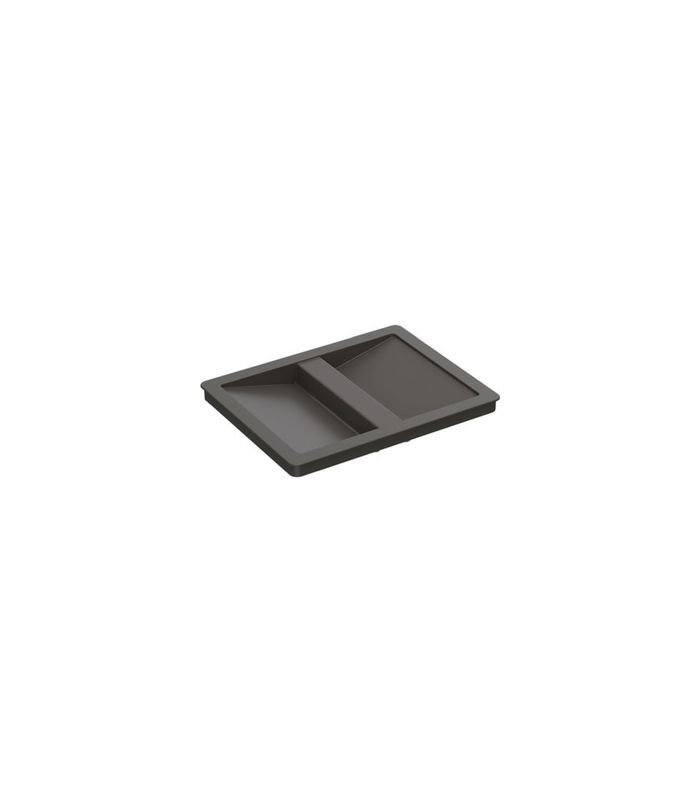 Deckel 13 l, Kunststoff, dunkelgrau, B x T x H 242 x 192 x 15 mm, Für Abfallsystem Cargo Synchro