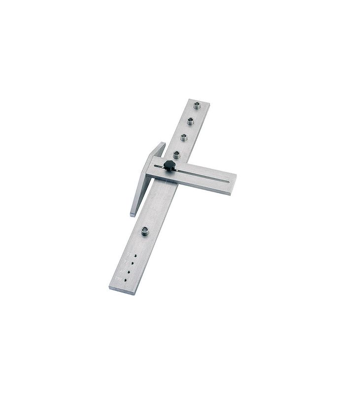 Haustür- Bohrlehre, für Stoßgriffe, nicht verstellbar, Metall, silber