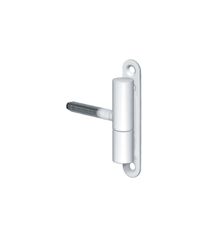 Fenster- Einbohrband, SIKU® K 3172/7 WF, für Drehflügel, 2-teilig, Ø 15mm, verkehrsweiß, pulverbeschichtet