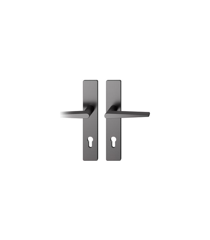 Drückergarnitur 12 1005 LS eck,PZ92/8,schwarz,TS 39-58