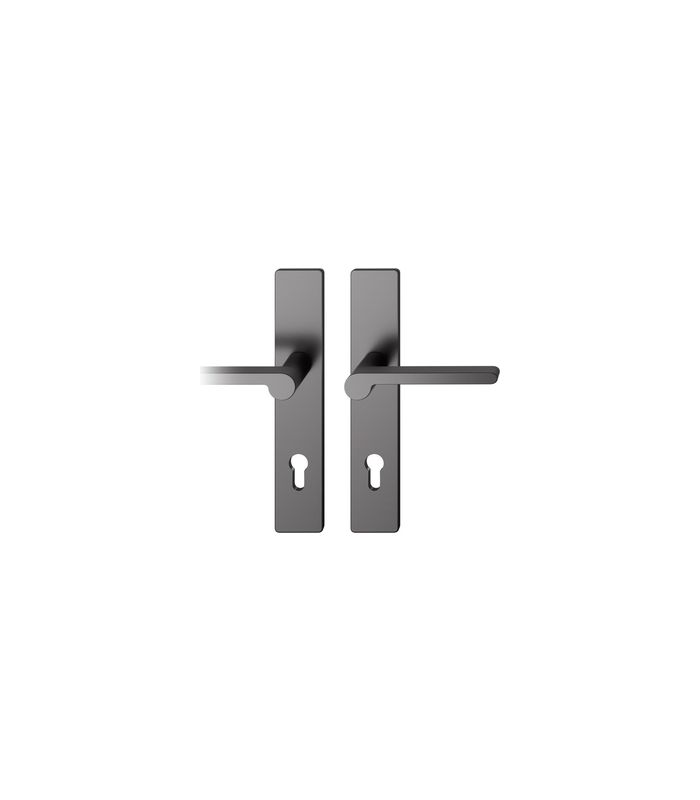 Drückergarnitur 12 1021 LS eck,PZ92/8,schwarz,TS 39-58