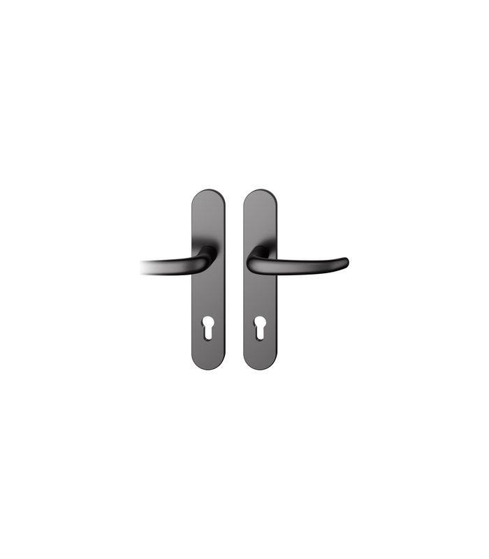 Drückergarnitur 12 1023 LS oval ,PZ92/8,schwarz,TS 39-58