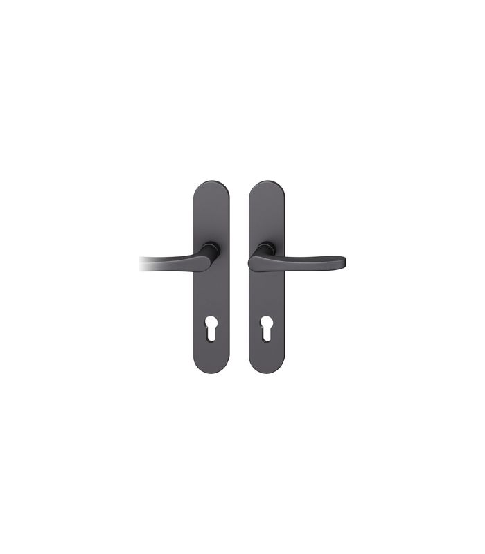 Drückergarnitur 12 1106 LS oval ,PZ92/8,sw,TS 39-58