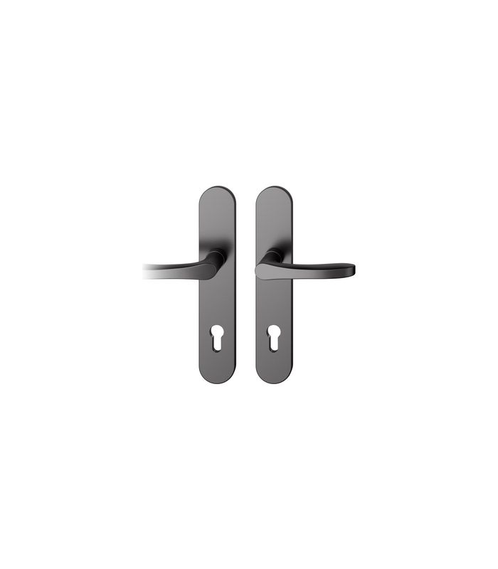 Drückergarnitur 12 1106 LS oval ,PZ92/8,schwarz,TS 39-58