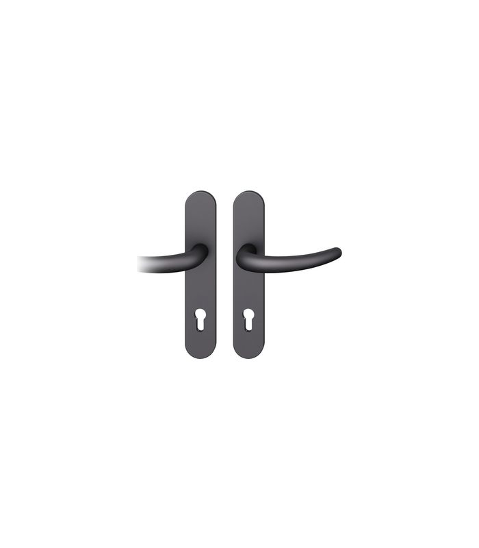 Drückergarnitur 12 1160 LS oval ,PZ92/8,sw,TS 39-58